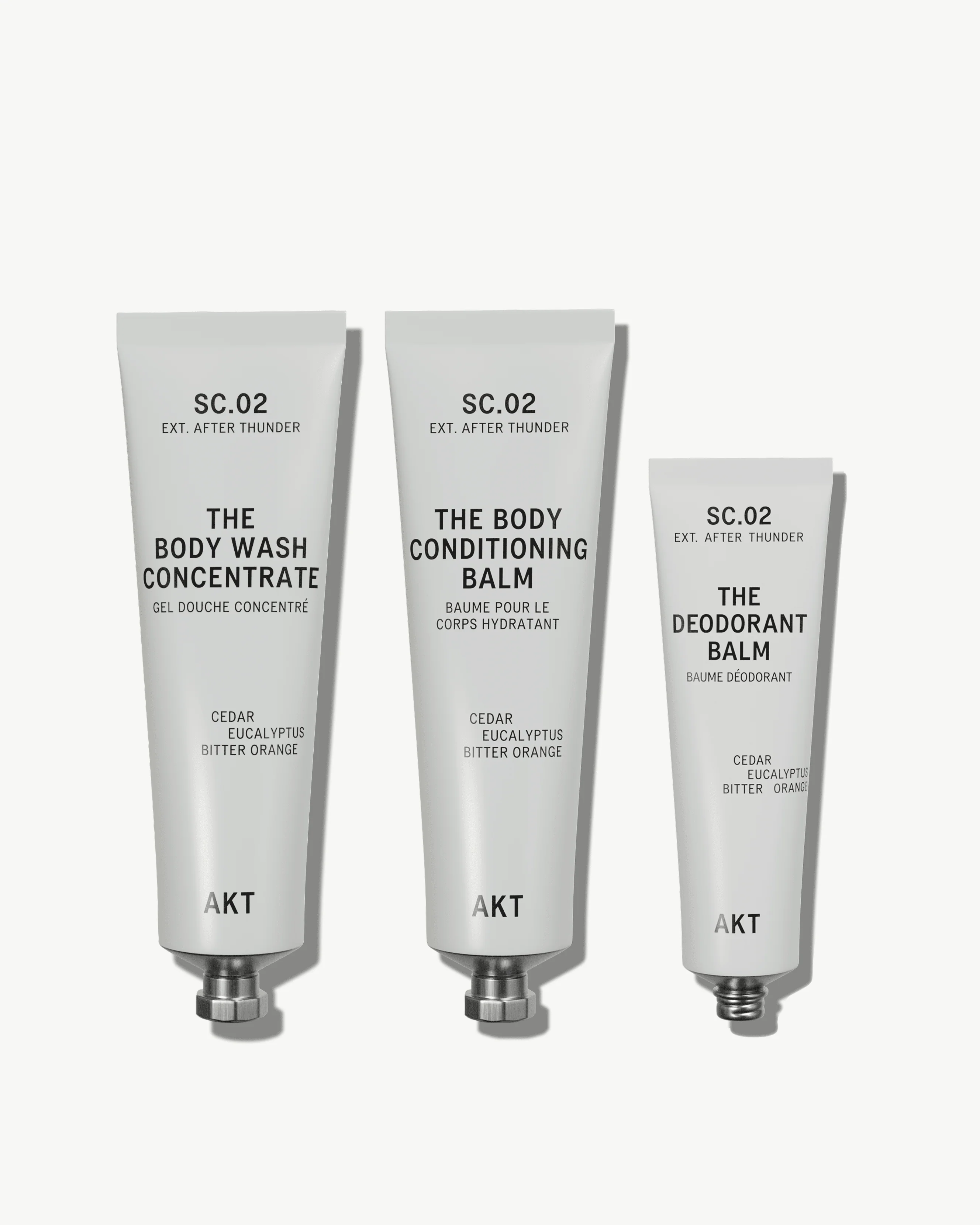 AKT SC.02 After Thunder Body Care Trio: The Deodorant Balm x The Body Conditioning Balm x The Body Wash Concentrate