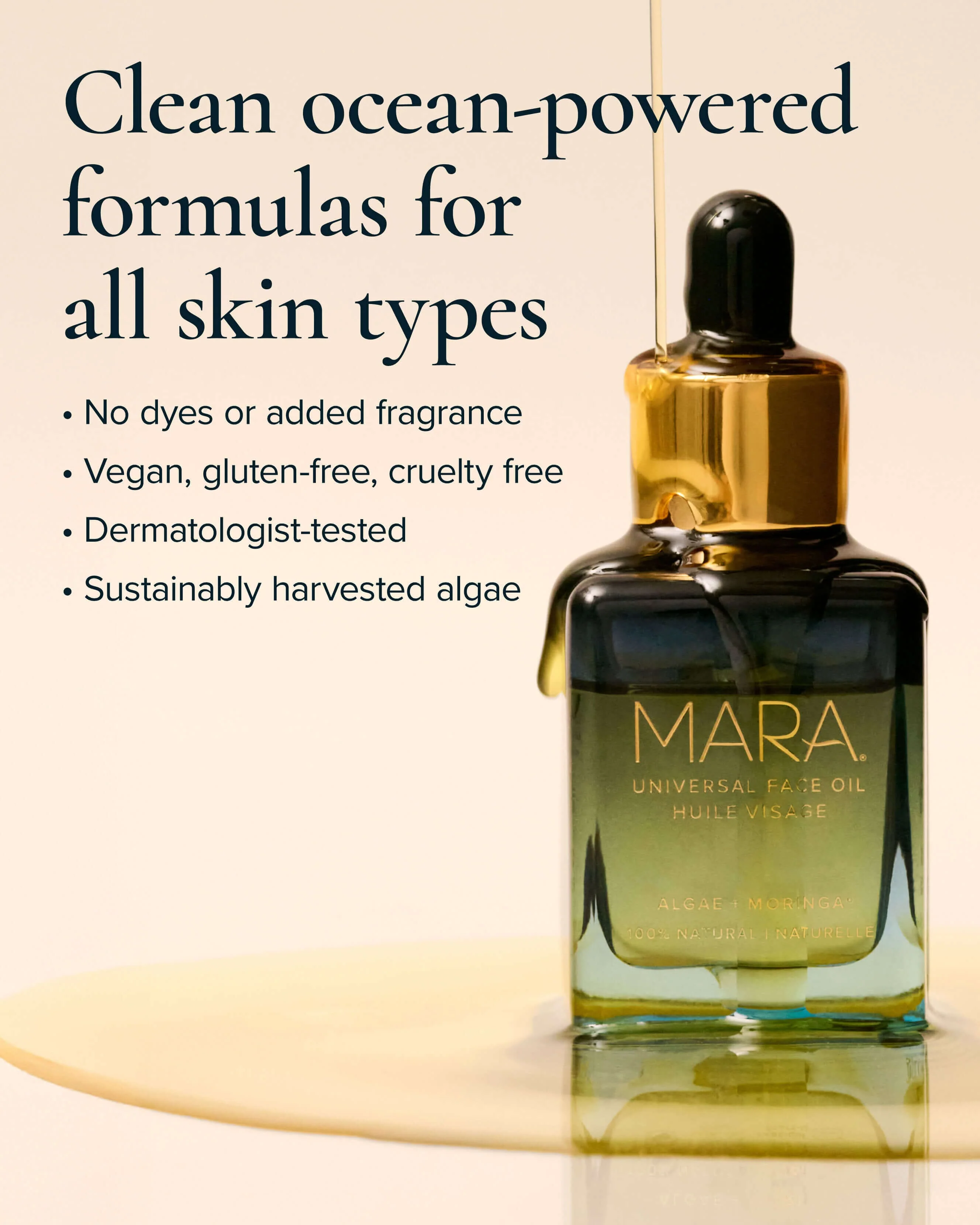 Universal Hydrating Face Oil for Anti-Aging and Glow with Algae + Moringa - Image 10