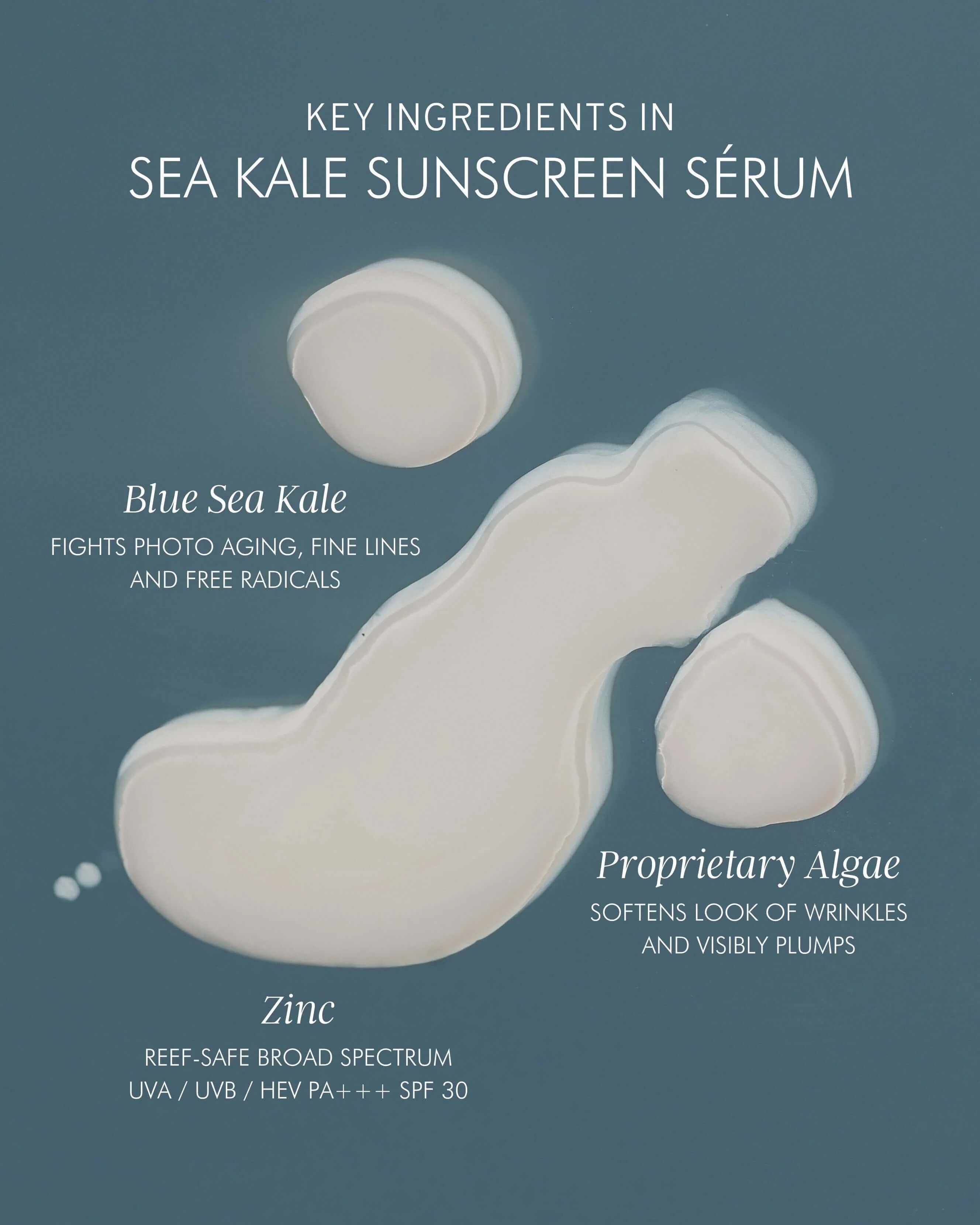 Mineral Sunscreen Serum SPF 30 PA+++ with Algae + Zinc - Image 2