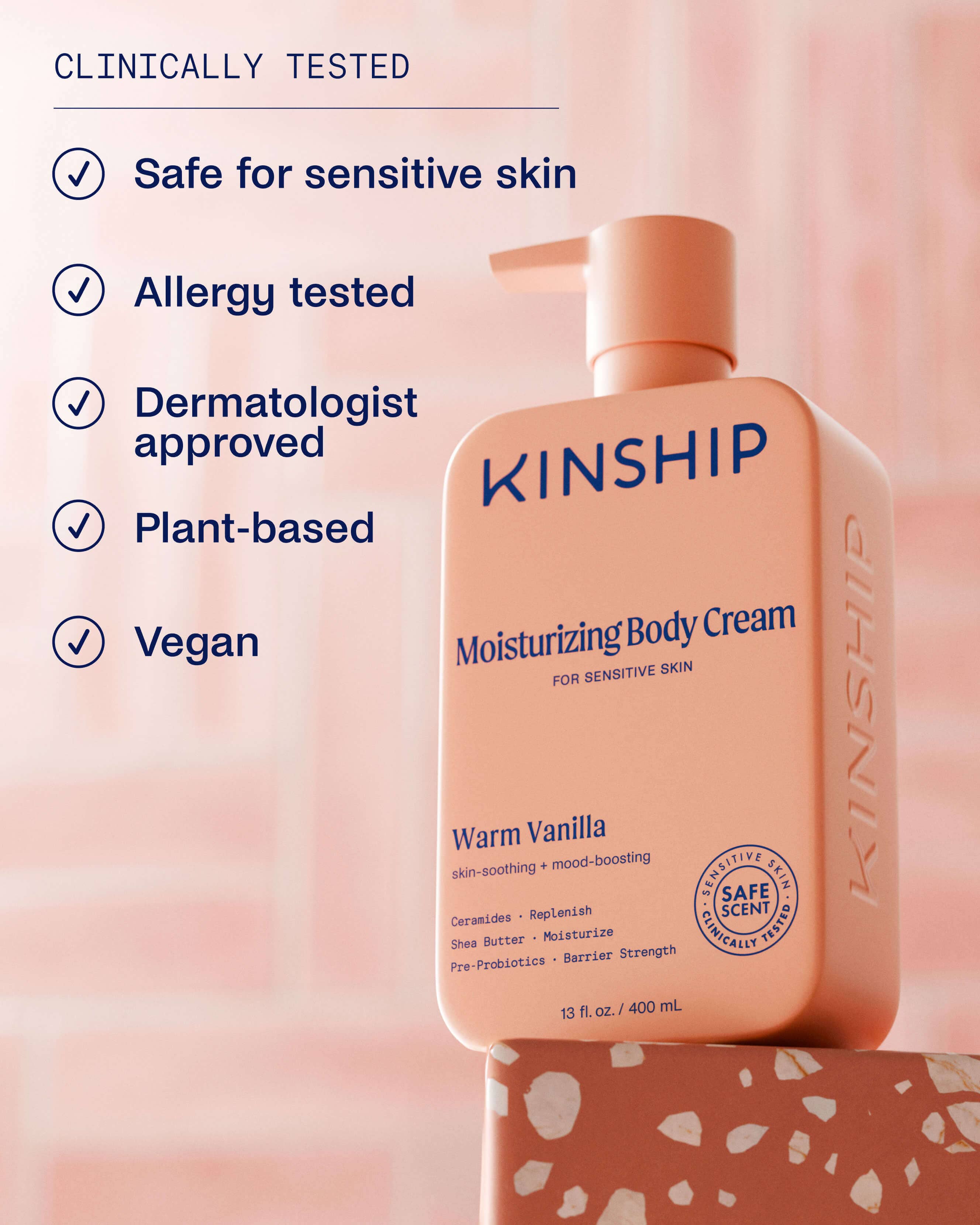 Barrier-Repair Moisturizing Body Cream for Sensitive Skin (Warm Vanilla) - Image 4