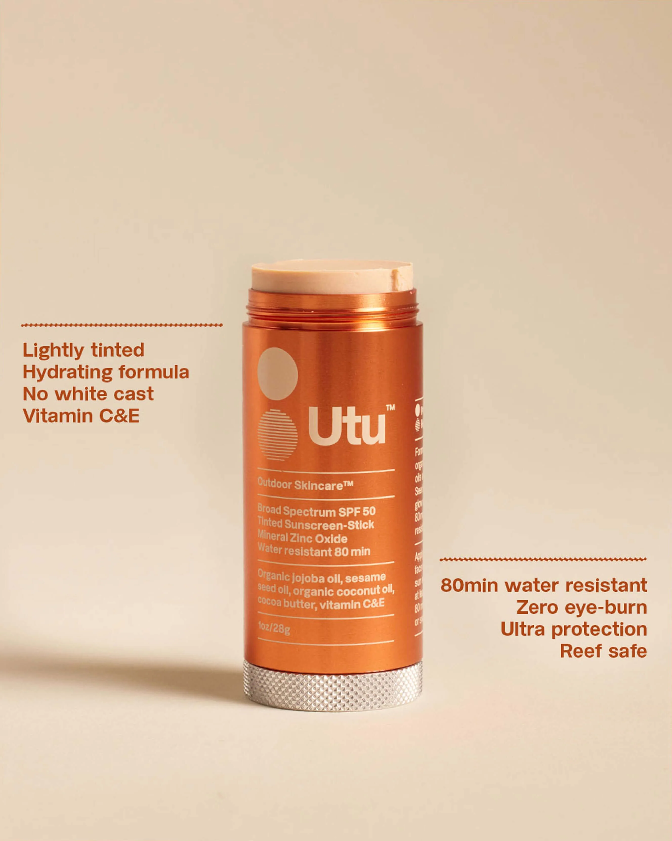 SPF50 Lightly Tinted Mineral Sunscreen Stick - Image 3