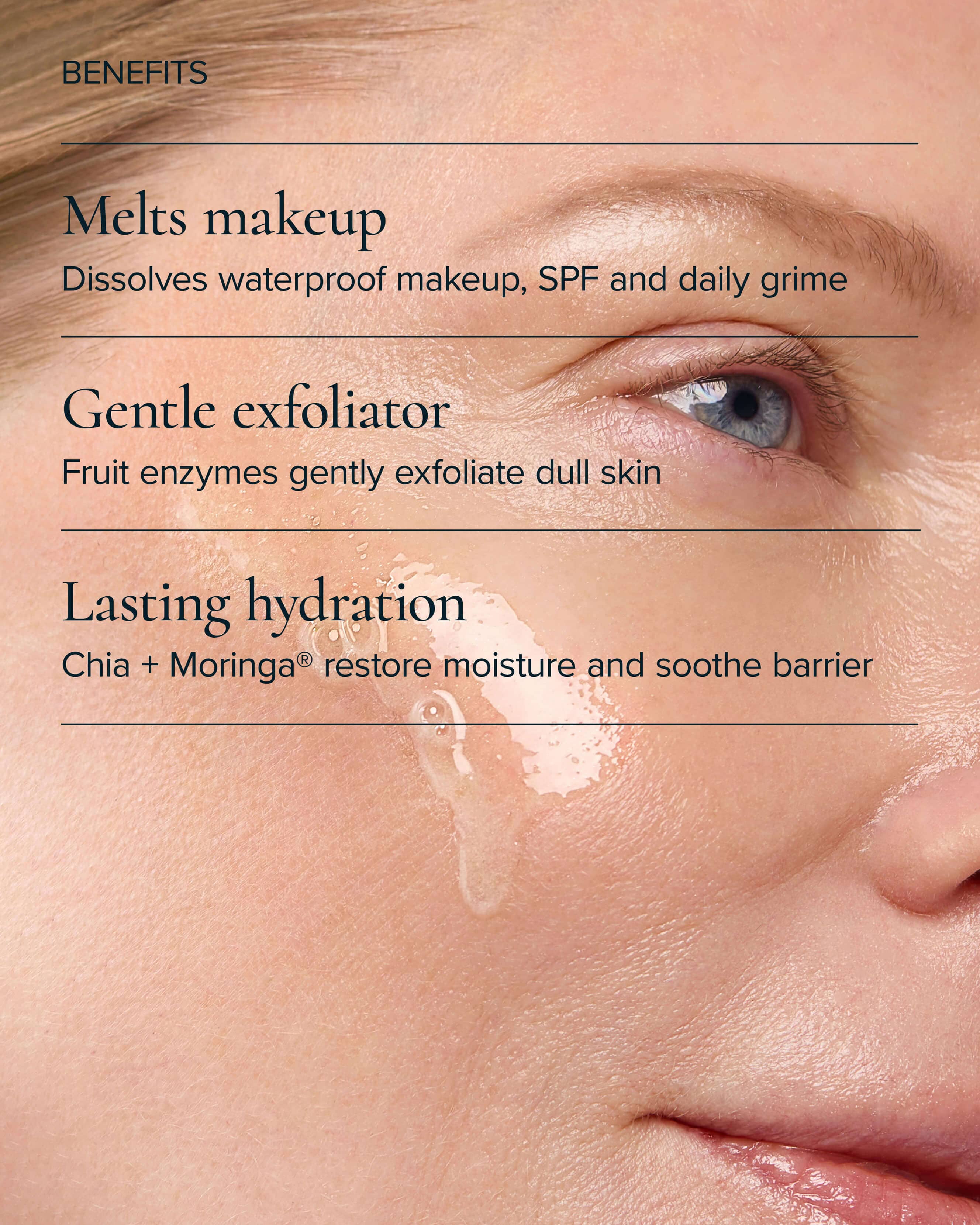 Algae Enzyme Cleansing Oil Makeup Remover with Chia + Moringa - Image 3