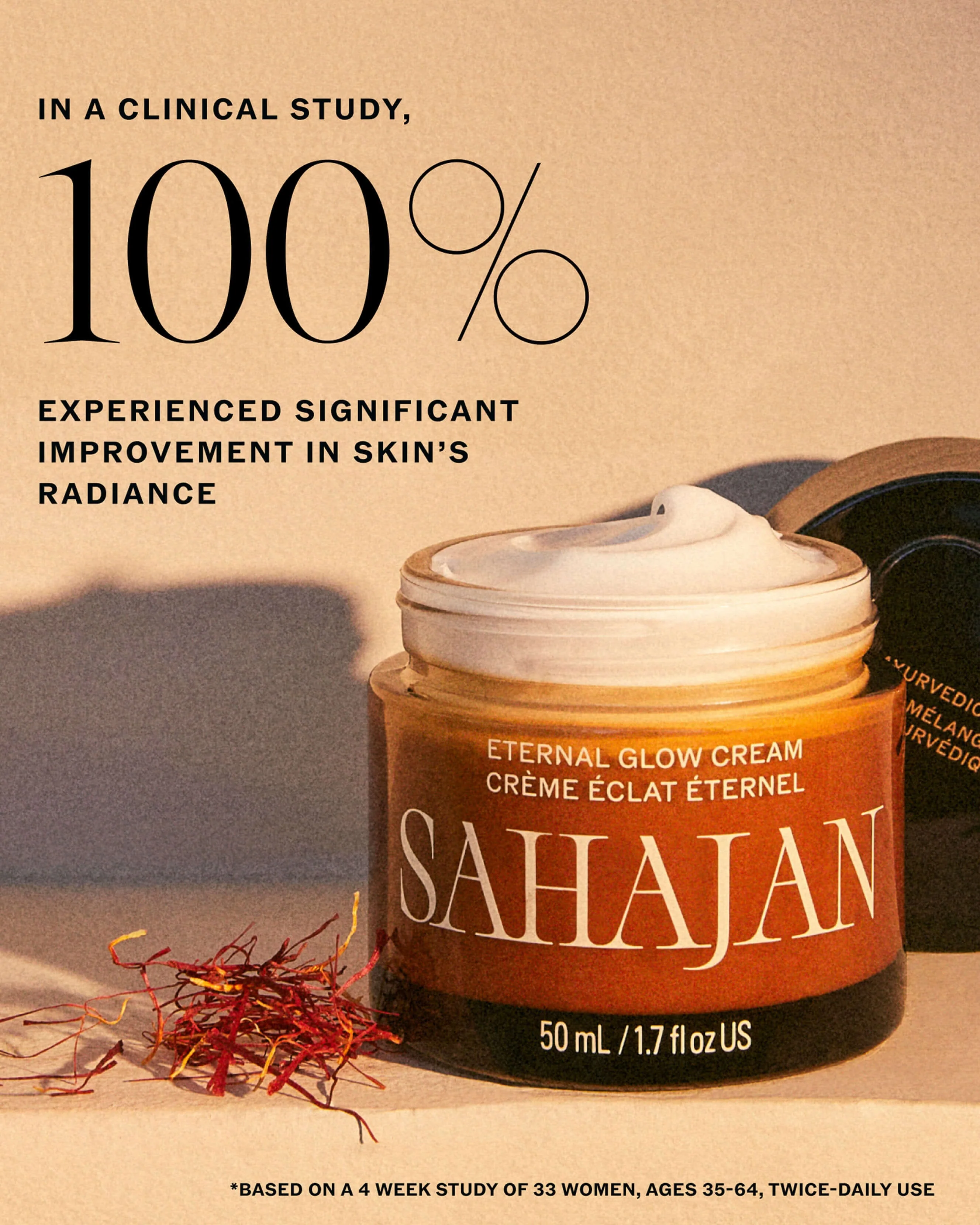 Eternal Glow Cream with Vitamin C, Baukuchiol, Ceramides + Saffron - Image 3