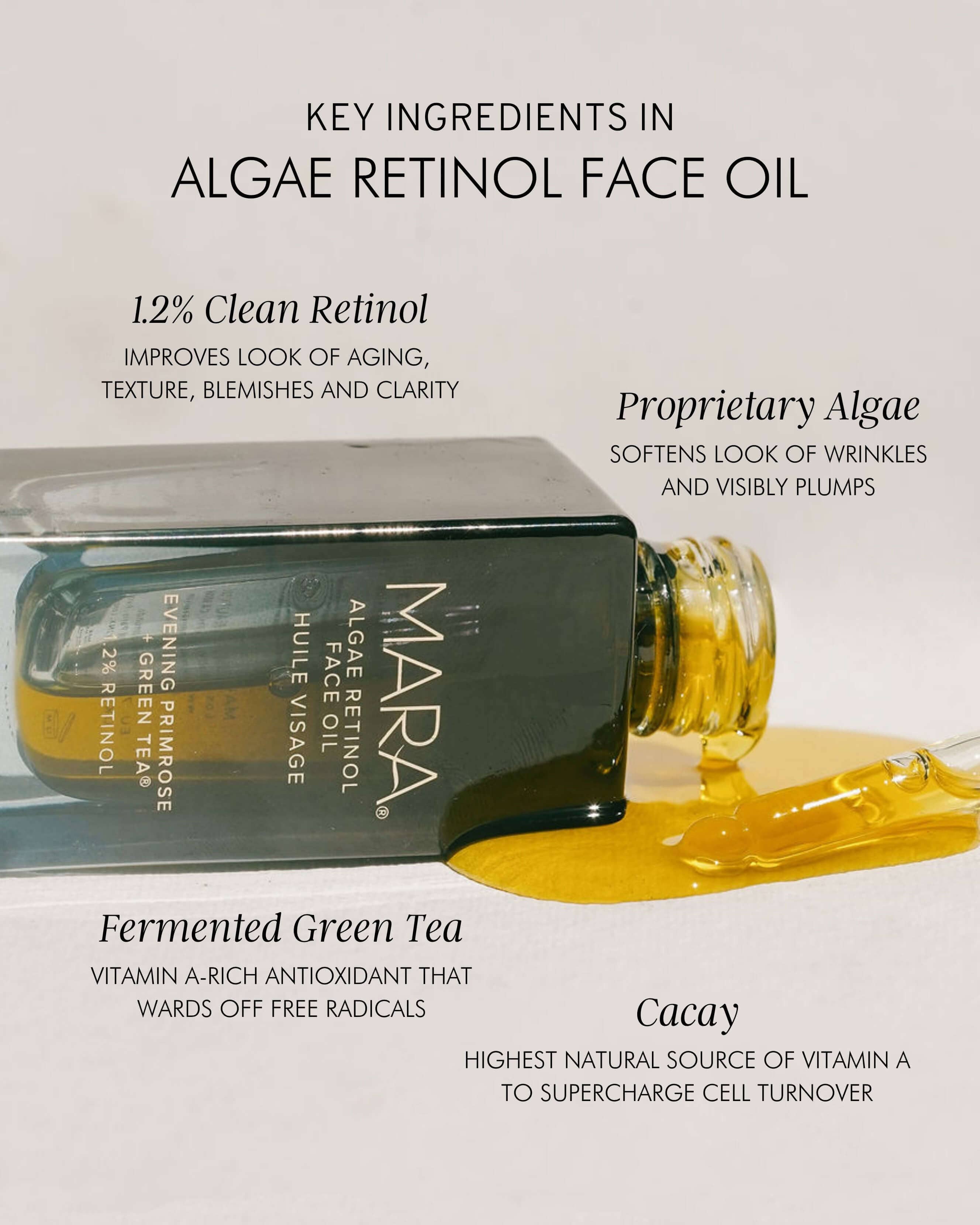 1.2% Clean Algae Retinol Face Oil for Anti-Aging and Wrinkles with Green Tea - Image 8