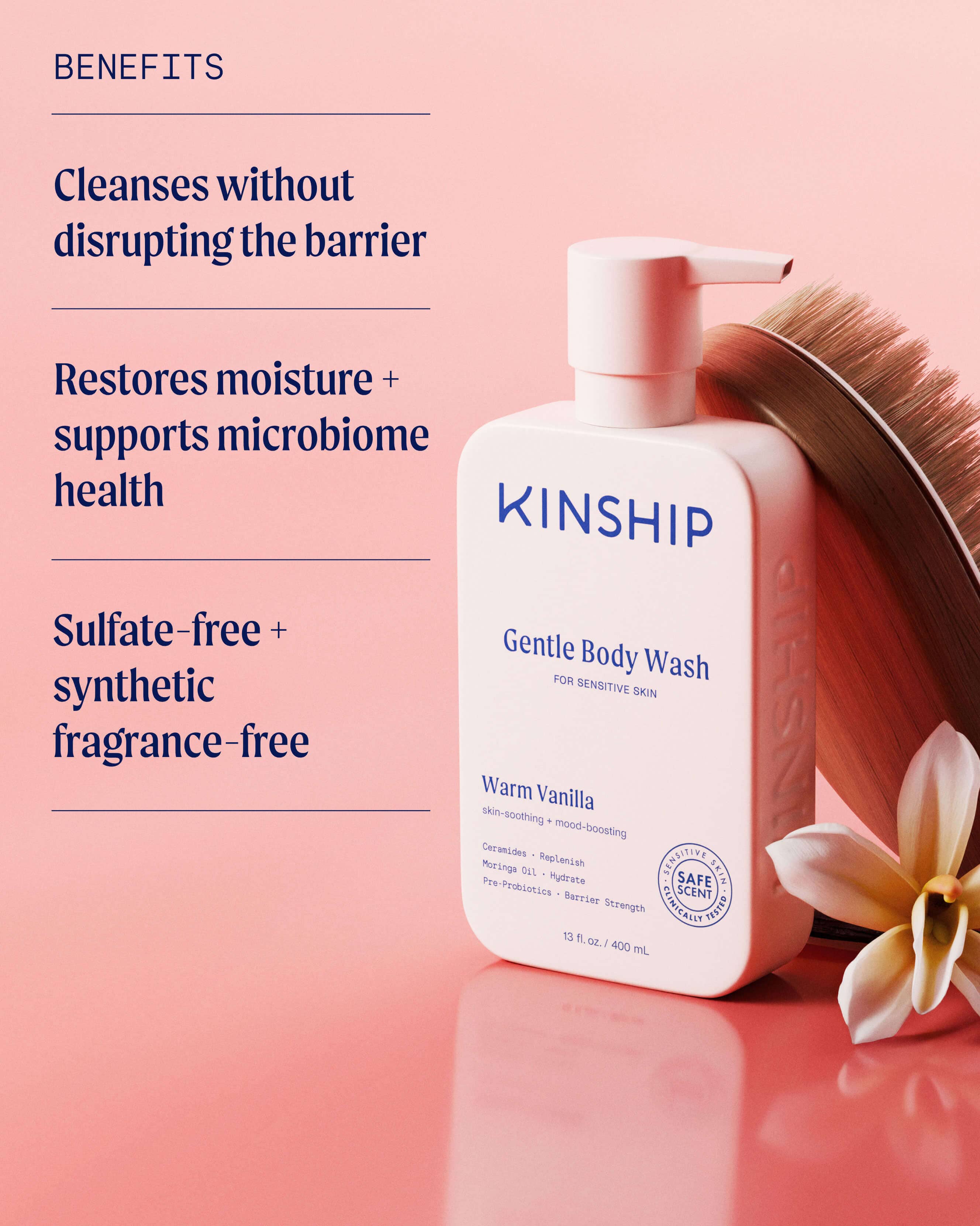 Gentle Hydrating Body Wash for Sensitive Skin (Warm Vanilla) - Image 3