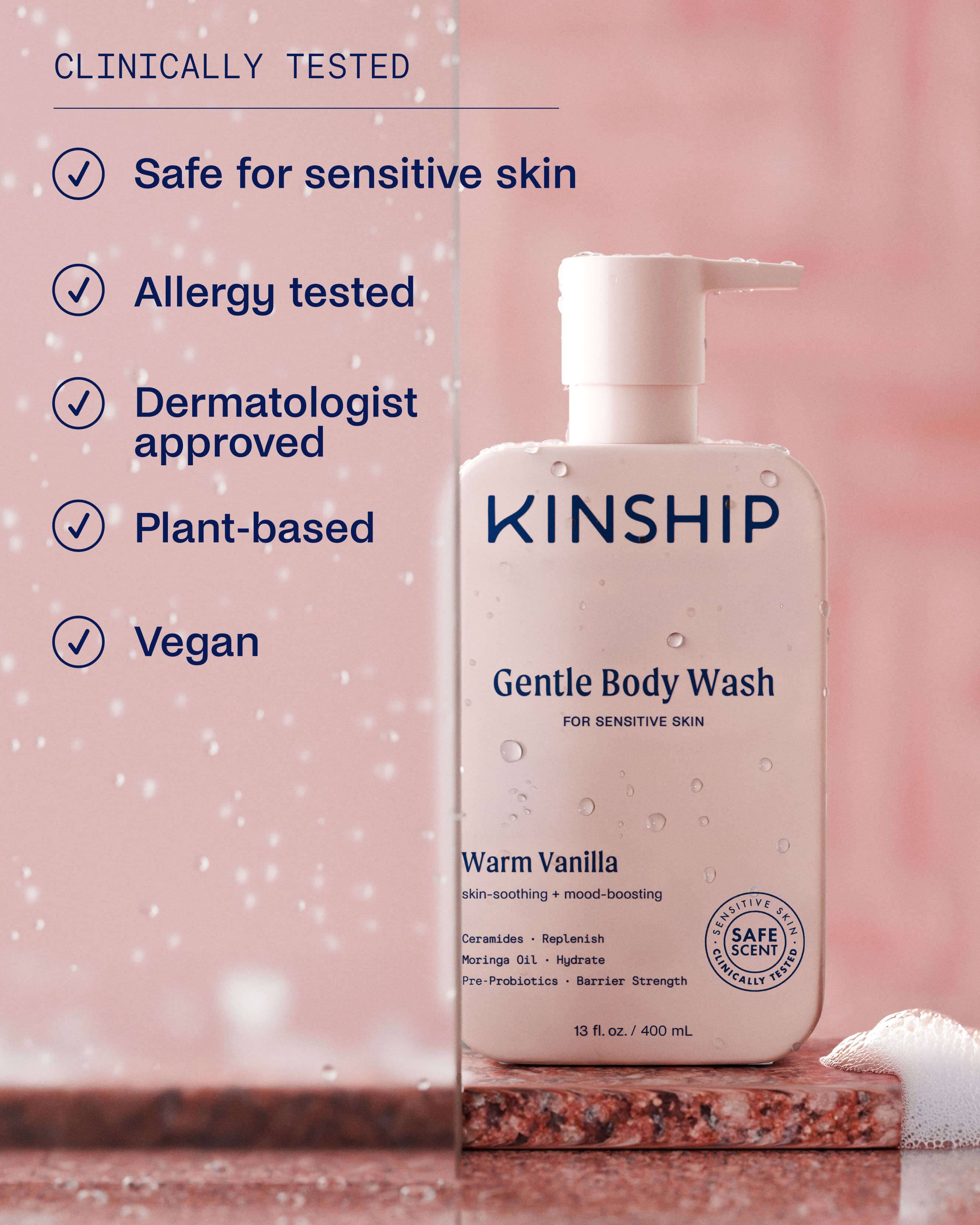 Gentle Hydrating Body Wash for Sensitive Skin (Warm Vanilla) - Image 4