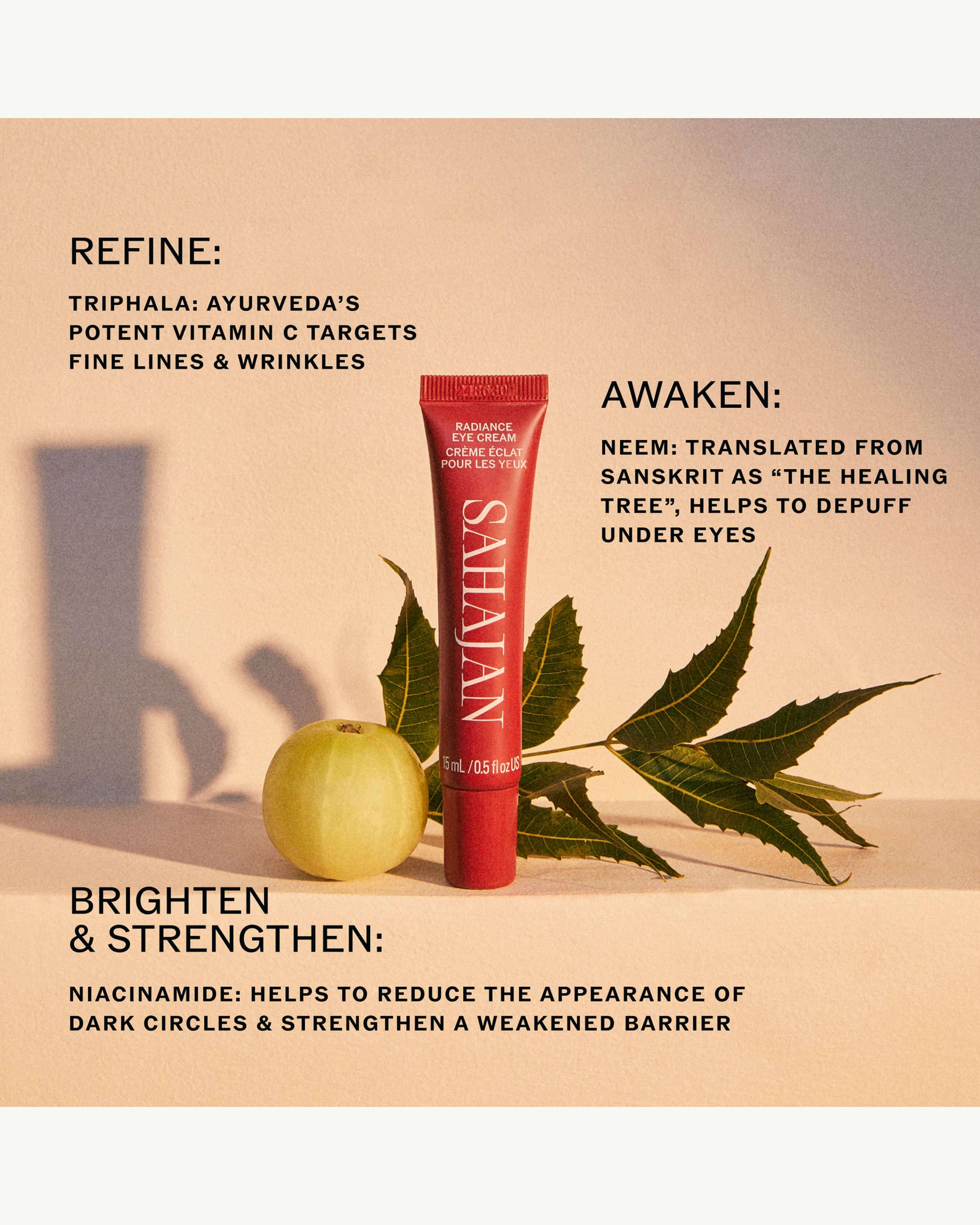 Radiance Eye Cream with Niacinamide, Vitamin C + Adaptogens - Image 3