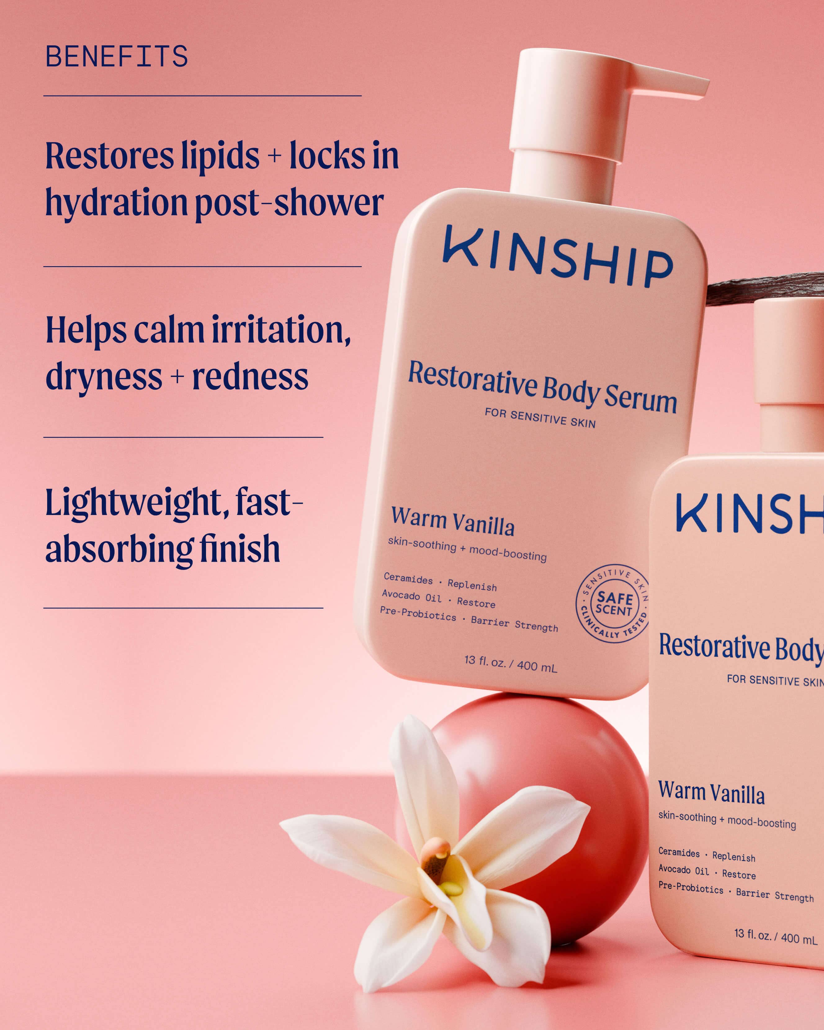 Restorative Body Serum for Dry & Sensitive Skin (Warm Vanilla) - Image 4