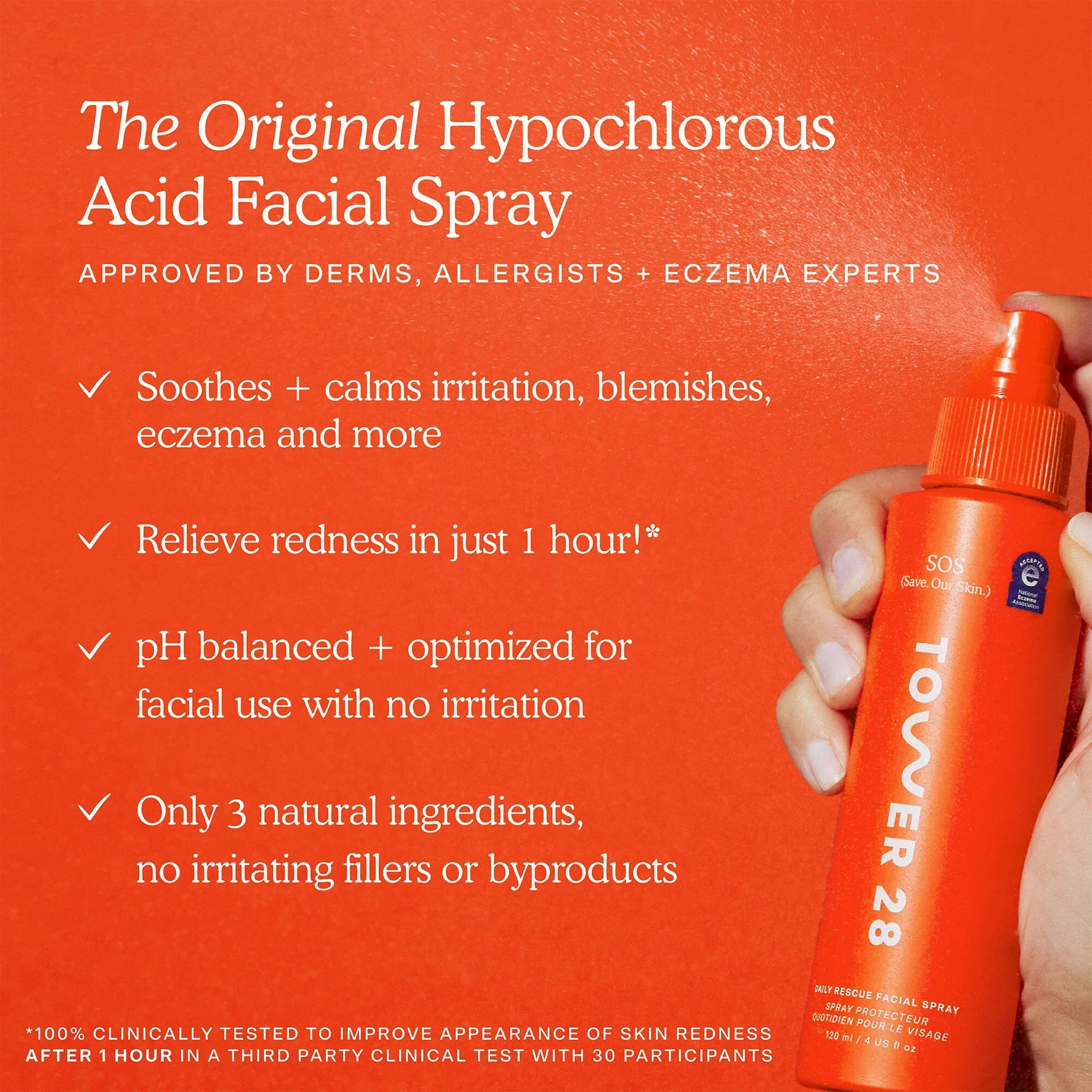 SOS (Save. Our. Skin) Daily Rescue Facial Spray with Hypochlorous Acid - Image 8