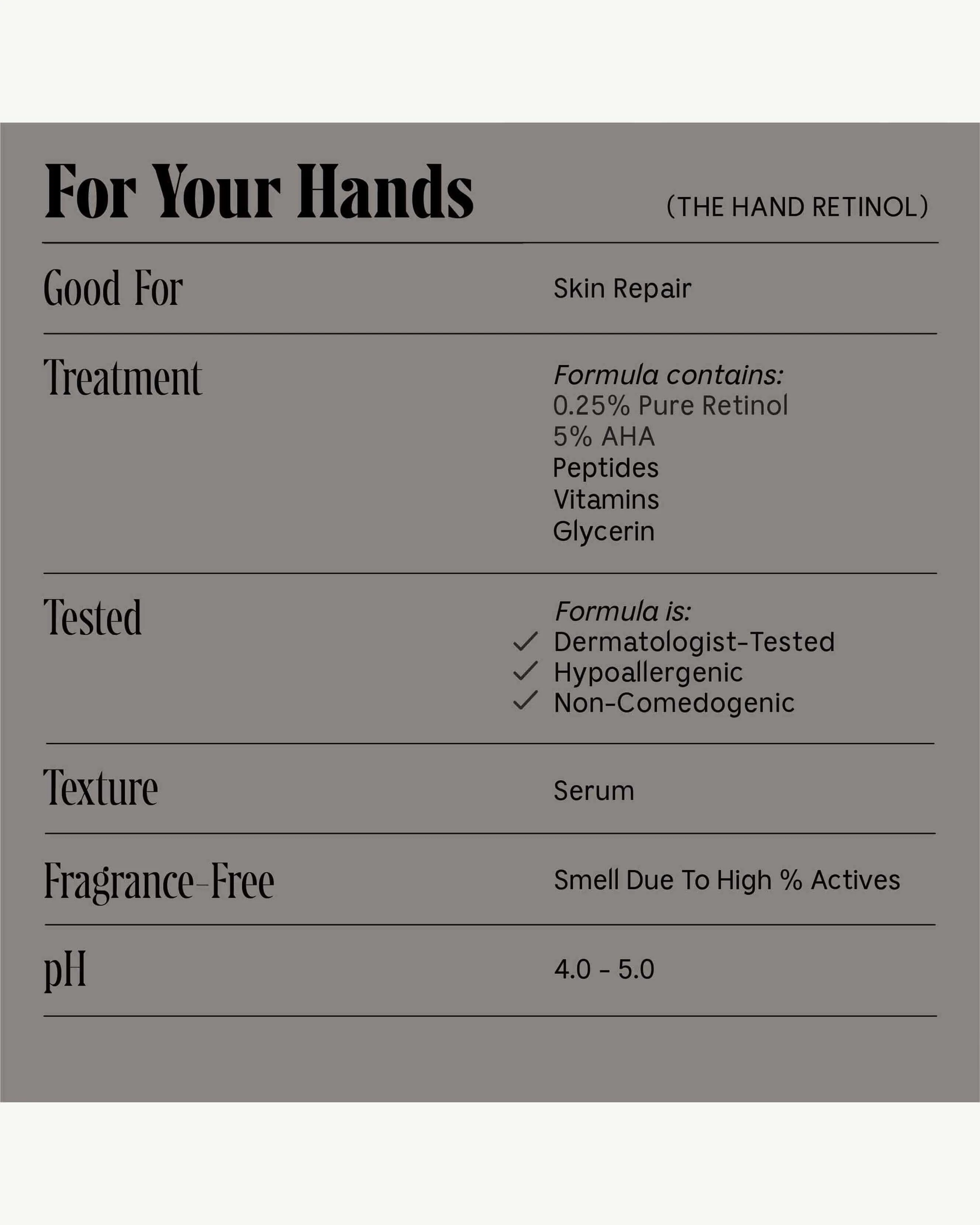 The Hand Retinol - Repair Treatment with 0.25% Pure Retinol + 5% AHA - Image 9