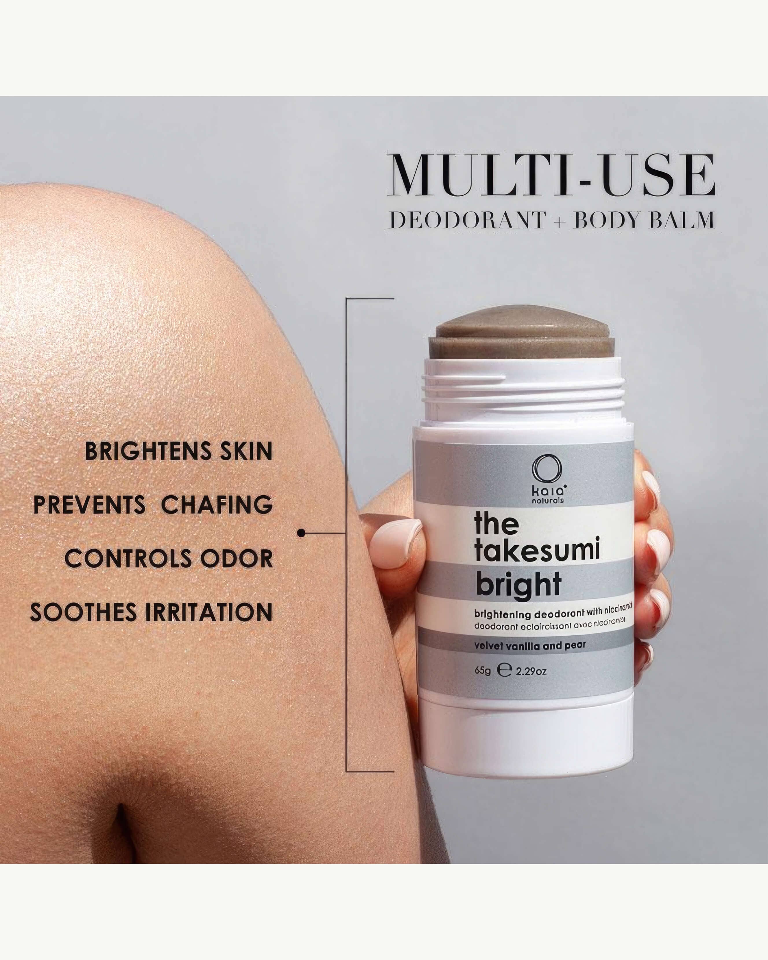 Brightening Deodorant + Body Balm with Niacinamide Velvet Vanilla and Pear - Image 6
