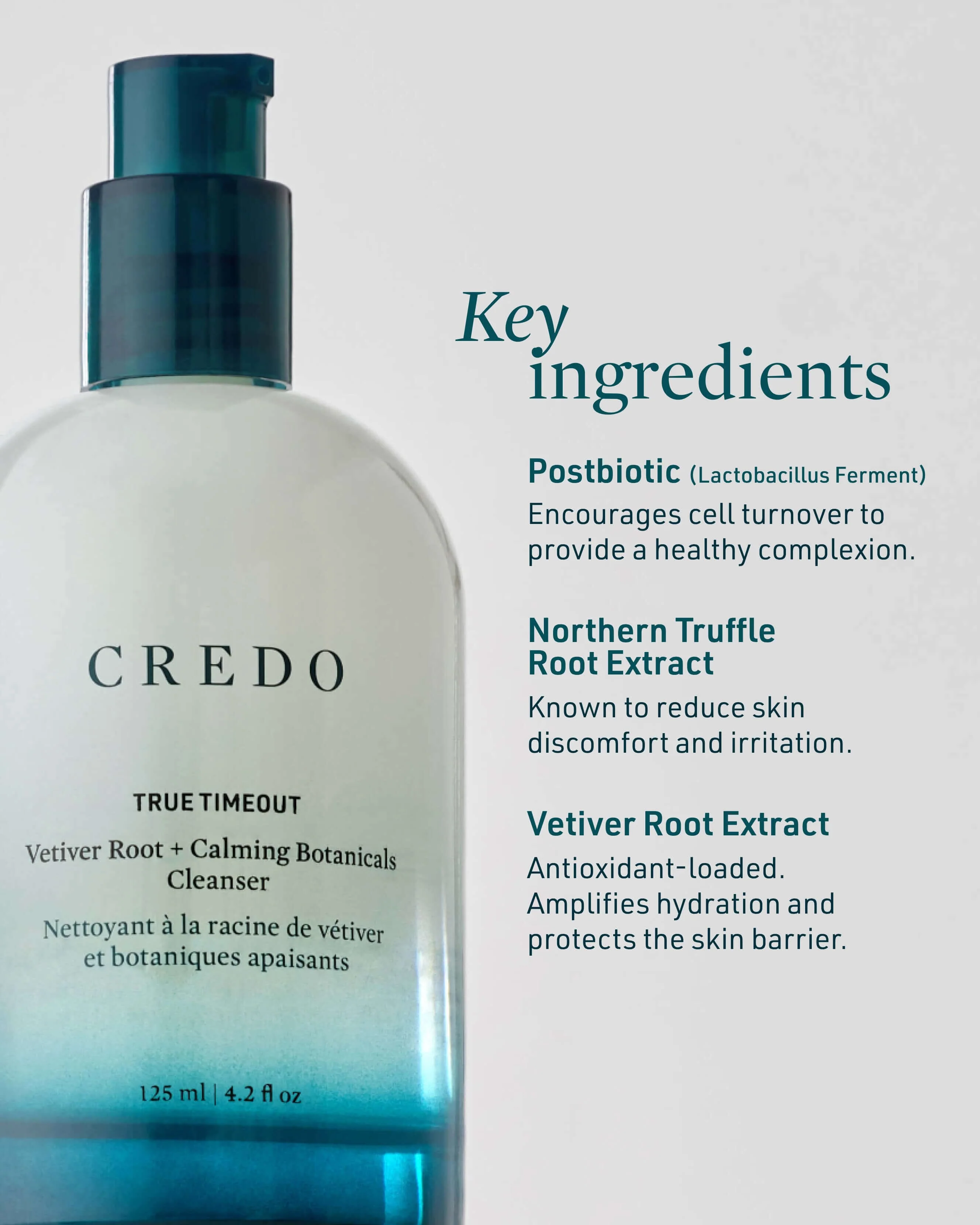 True Timeout Vetiver Root + Calming Botanicals Cleanser for Sensitive Skin - Image 7